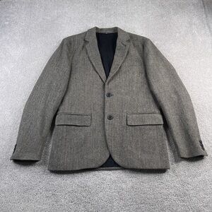 Elegant Gray Two-Button Blazer